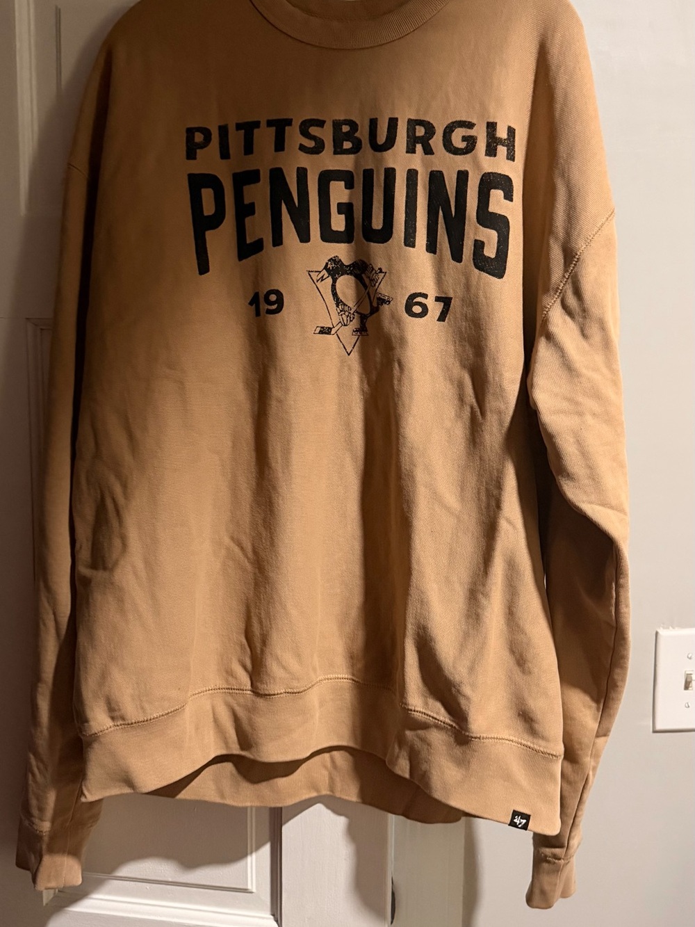 '47 Tan Pittsburgh Penguins Crewneck Sweatshirt